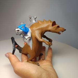 Scurrius Boss Figure, Hand Painted Osrs Statue