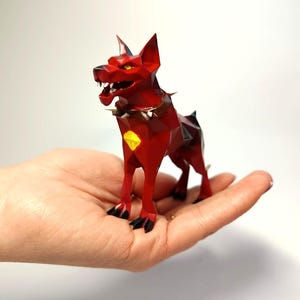 Hellpuppy OSRS Resin Statue, Runescape cerberus pet, Hand-Painted