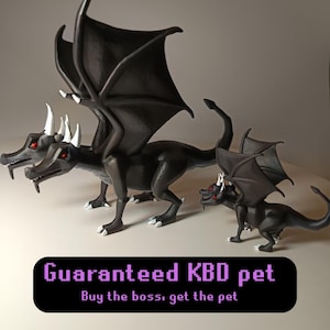 Prince Black Dragon Resin Statue, KBD Pet Figurine osrs, Hand-Painted Runescape Collectible