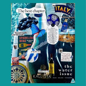 The Water Edition ft. Kallista Retro Collage Digitaldruck | Wanddekoration | Vintage Zeitschriften Collage