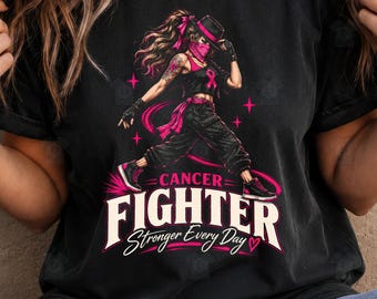 Cancer Tee, Cancer Fighter Shirt, Stronger Than Breast Warrior Gift, Survivor Graphic Tee