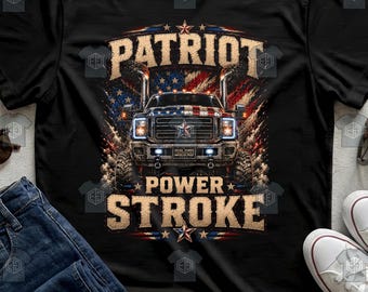 Patriot Power Shirt Stroke Diesel Truck American Flag Graphic Tee Liberty Liberty Tee