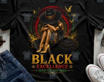 Black Excellence Juneteenth 1865 Butterfly Shirt