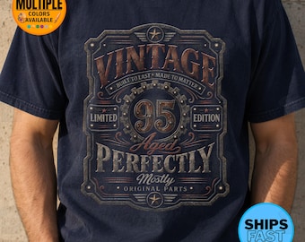 95th Birthday Shirt, Retro 1931 Legend Badge Tee, Personalized Year Milestone Gift for Mom or Dad