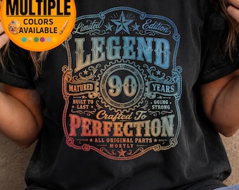 90th Birthday Shirt Born in 1936, Retro Vintage Awesome Perfection Tee, Sweatshirt Hoodie Gift for Grandpa Grandma