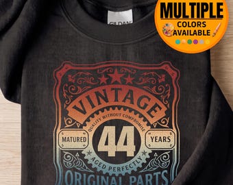 1982 födelsedagströja - 44-årsdag retro tröja present - Vintage hoodie för män/kvinnor - Unisex t-shirt för tonårsfest firande present