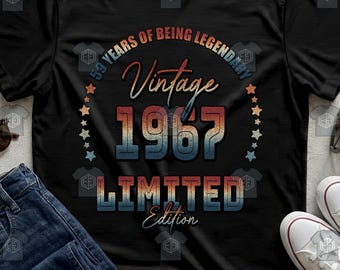 1967 födelsedagströja - 59-årsdag retro sweatshirtgåva - Vintage hoodie för män/kvinnor - Unisex T-shirt present till make eller fru