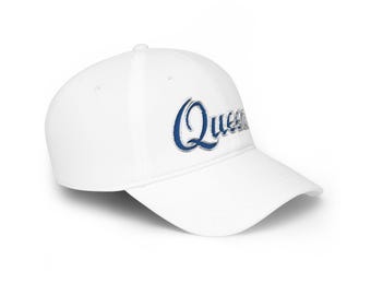 Personalised Queen script embroidery Cap | Baseball hat, retro varsity lettering