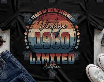 1960 Retro Birthday Sweatshirt - Vintage 66th Birthday Gift - Unisex T-Shirt for Men & Women - Classic 60s Style Party Anniversary Outfit