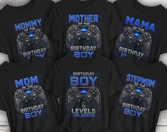 Personalized Matching Family Birthday Boy Gaming Shirts, Level 5 Unlocked Birthday Boy Shirt, Gamer Family Matching Tees, Birthday Crew