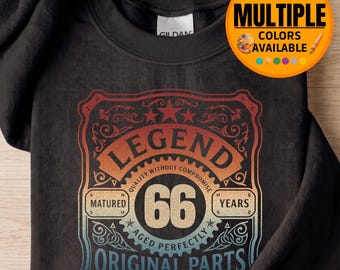 1960 Birthday Shirt - 66th Birthday Retro Sweatshirt Gift - Vintage Hoodie for Men / Women - Unisex T-Shirt for Teen Party Celebration Gift