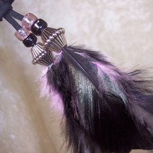 SERENITY BEAR 3 Inch Dreamcatcher in Black and Purple by Feathered Dreams image 4