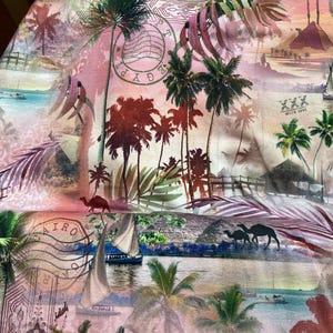 Stenzo Jersey Stoff "Postcards From Egypt"