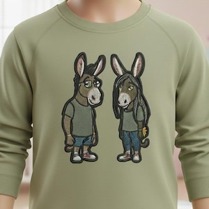 Donkey Embroidery Design | Funny Animal Patch (Instant Download)