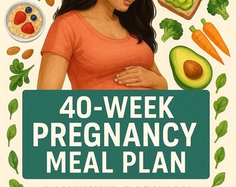 Plan de alimentación para el embarazo de 40 semanas: Guía nutricional trimestral (Descargar PDF)