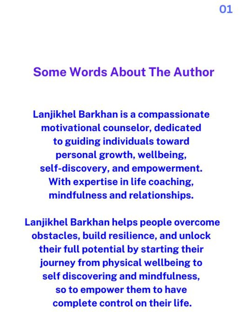Puede incluir: Texto sobre Lanjikhel Barkhan, un consejero motivacional compasivo que ayuda a las personas a superar obst&aacute;culos, desarrollar resiliencia y liberar su m&aacute;ximo potencial. El texto destaca su experiencia en coaching de vida, mindfulness y relaciones.