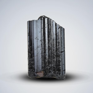Black Tourmaline Crystal & Mini Garnet Gemstone from Pakistan - 22 Gram Natural Healing Stone for Protection Stress Relief