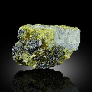 Green Vesuvianite With Diopside & Clinochlore From Afghanistan, Natural Raw Crystal Rock for Spiritual Growth, Earthy Gemstone Display