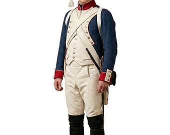 Uniforme di fanteria francese napoleonica - Autentico set composto da giacca, gilet e calzoni da fanteria di linea del 1812