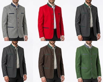 Tradycyjna męska niemiecka bawarska kurtka na Oktoberfest Tyrol Loden Trachten Jacket