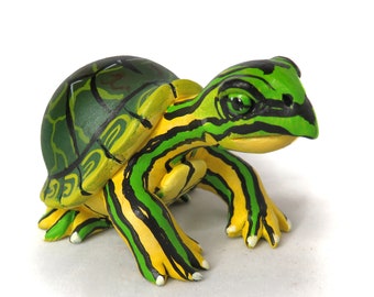 Mini Gourd Turtle #M3-7, Alabama Map Turtle