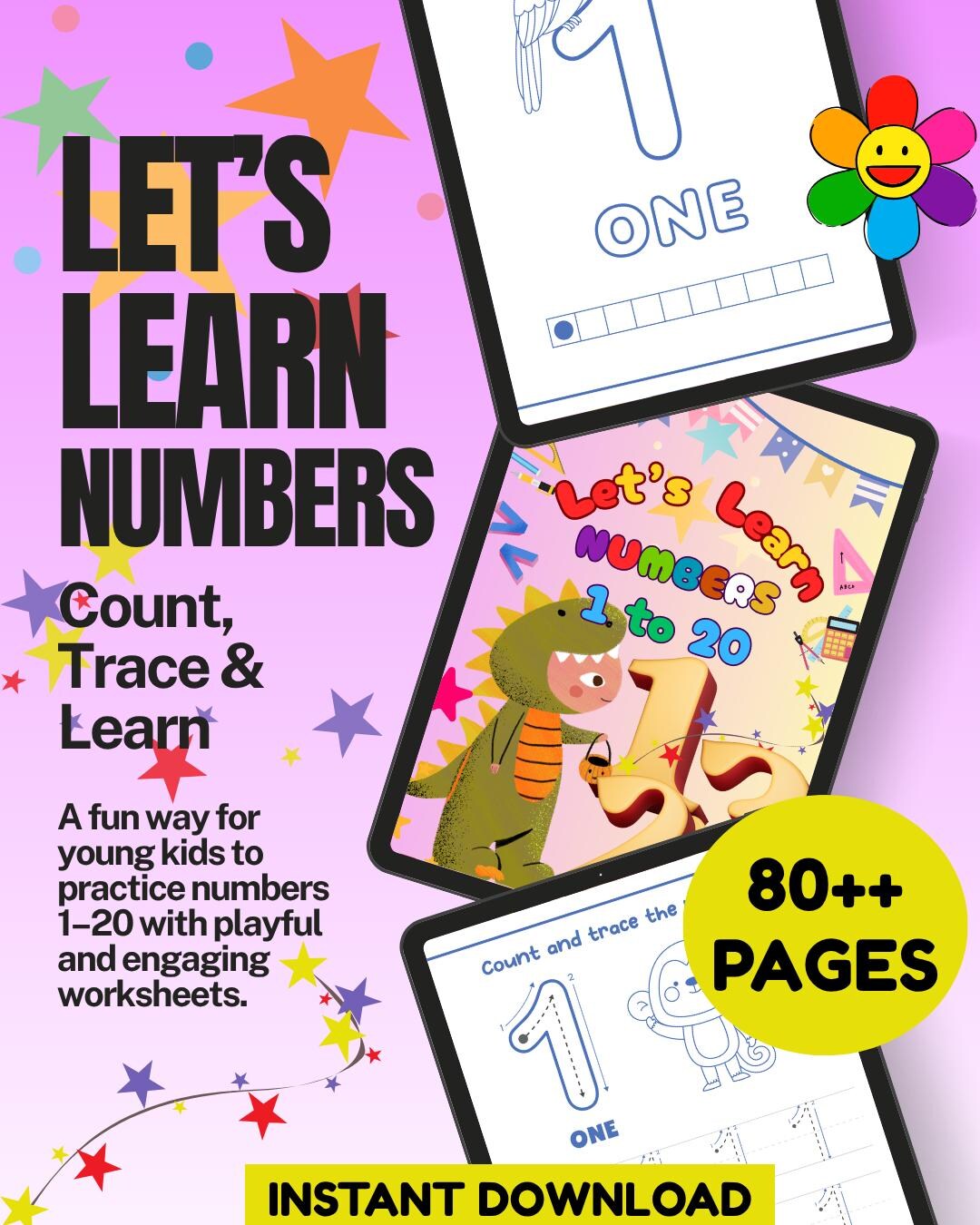 Let's Learn Numbers 1 to 20 - Etsy Canada