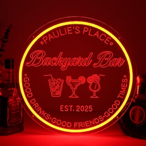 Custom Bar Neon Sign,Cocktail Beer Man Cave Sign,Whiskey Cocktail Tequila Bar Sign,LED Neon Light Wall Decor,Personalized Gifts For Him