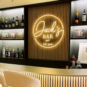 Home Bar Drink Neon Sign, Personalized Bar Neon Sign, Man Cave Neon Sign, Home Bar Sign, Tiki Bar Sign, Whiskey Cocktail Tequila Bar Sign