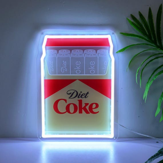 Diet Coke Neon Sign,LED Man Cave Decor,Retro Soda Wall,Home Bar Decor,Funny LED Sign,Gifts For Her/Him