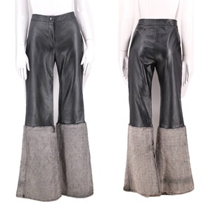 70s Black TIGHT END Disco Pants 26 