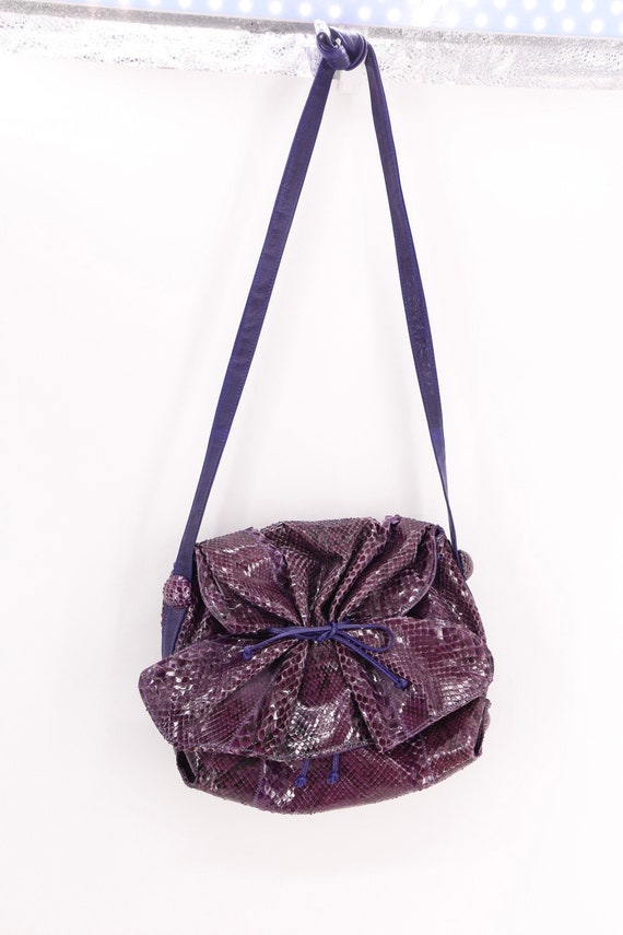 80s CARLOS FALCHI purple python Buffalo bag / vint