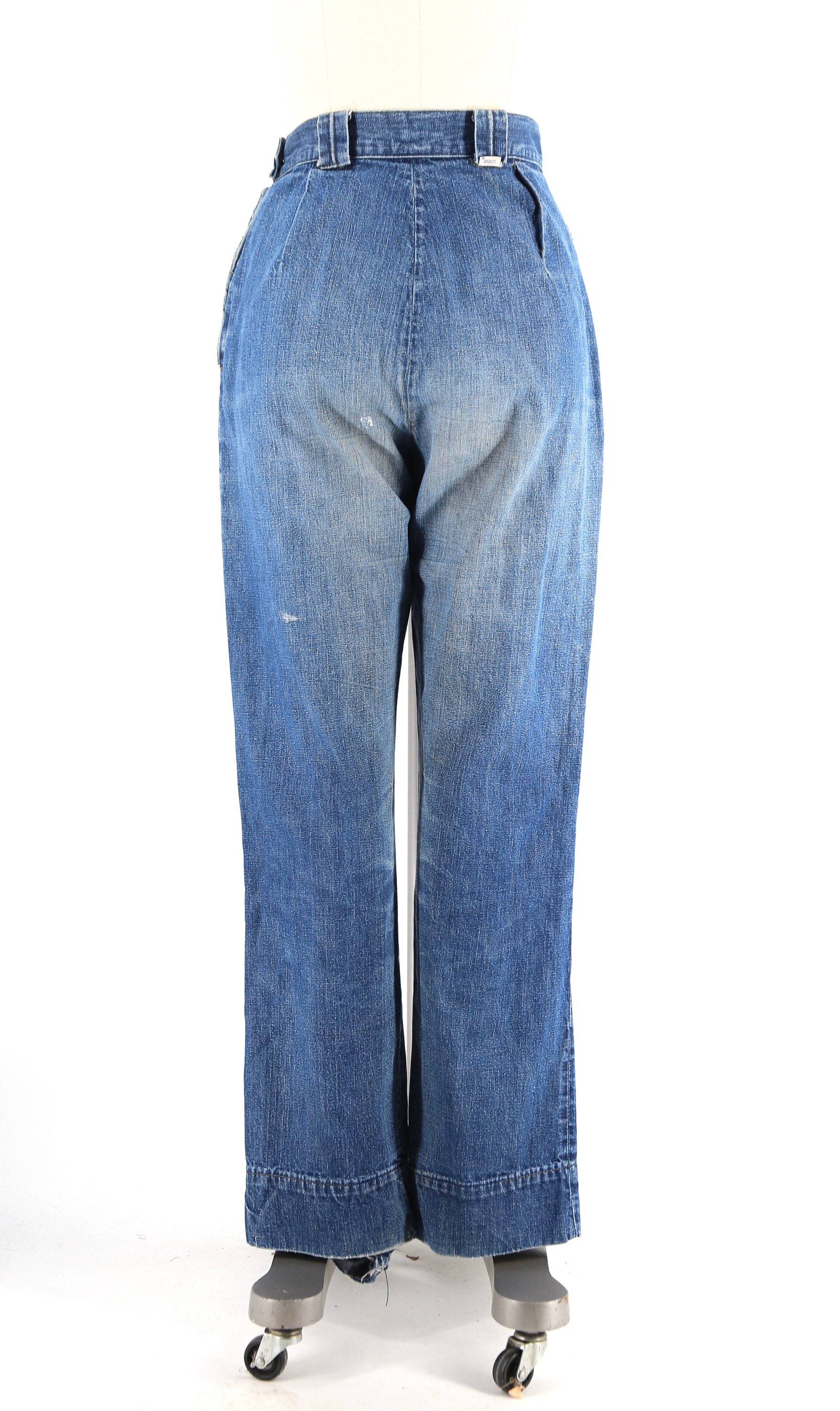 50s LEVIS denim high waisted ranch jeans / 1950s vintage Levis