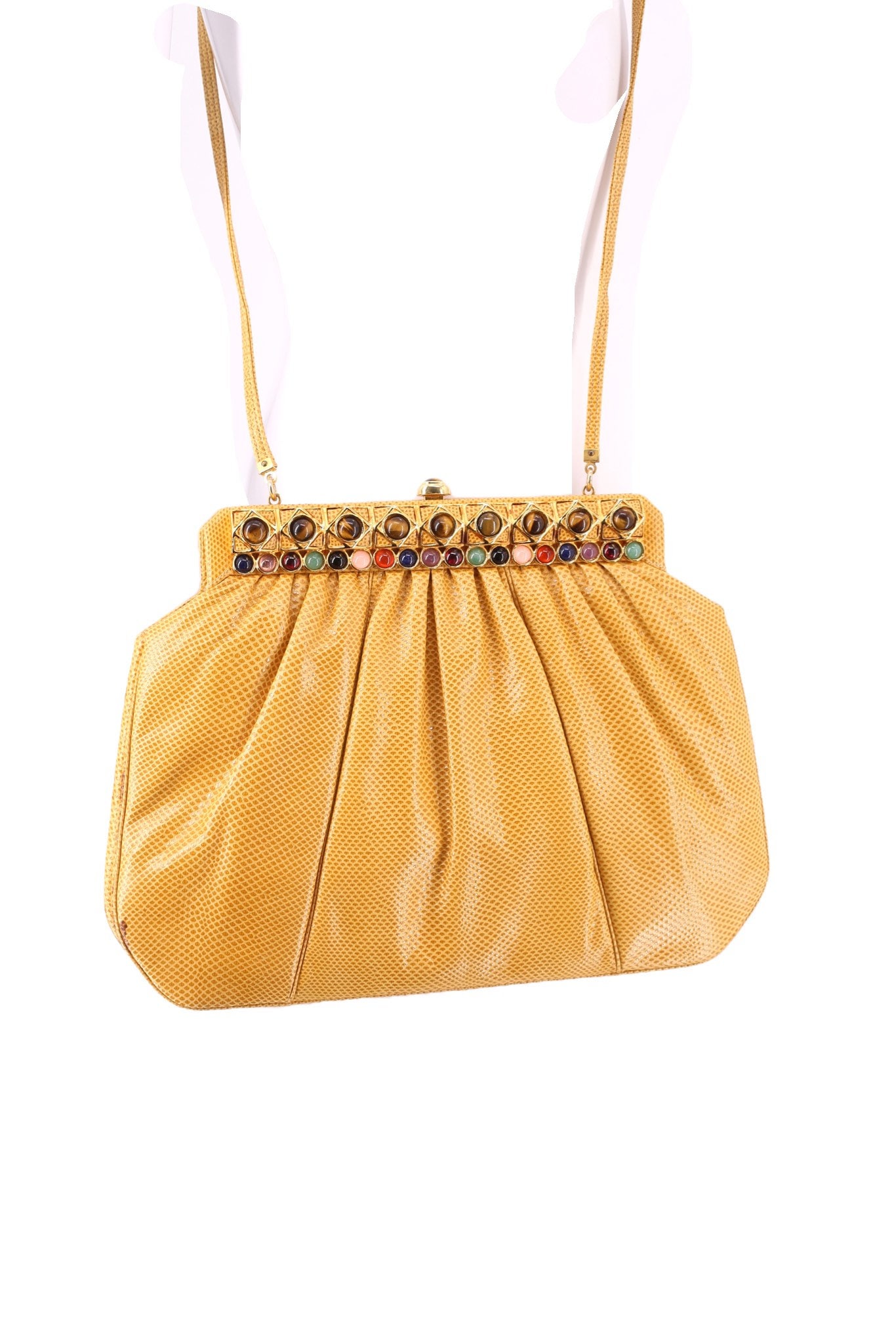 Judith Leiber Clutch Jewel Beaded Sunflower Yellow