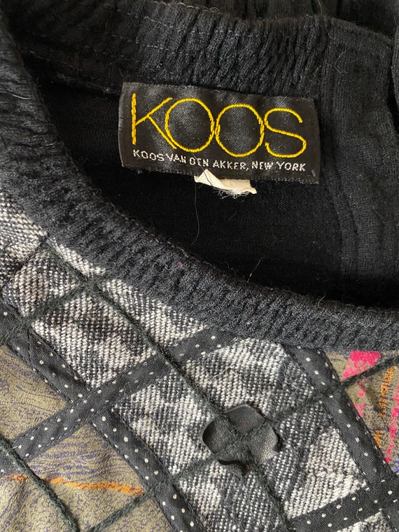80s KOOS Van Den AKKER Sweater L, Vintage 1970s 80s Appliqué