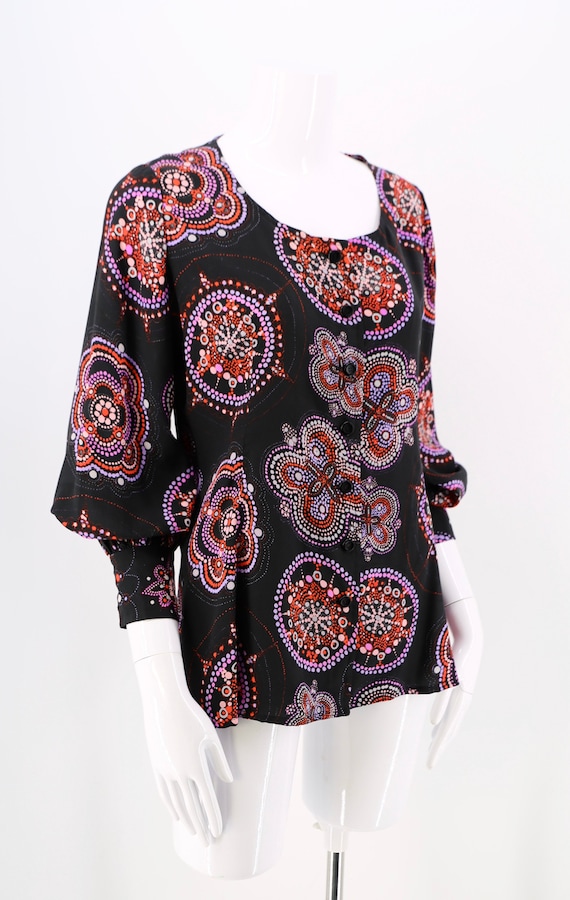 60s UNGARO vintage blouse M, vintage 60s starburs… - image 2