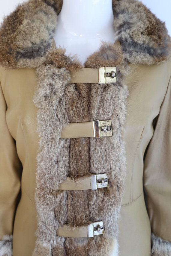 70s penny lane coat / vintage 1970s fur & leather… - image 7