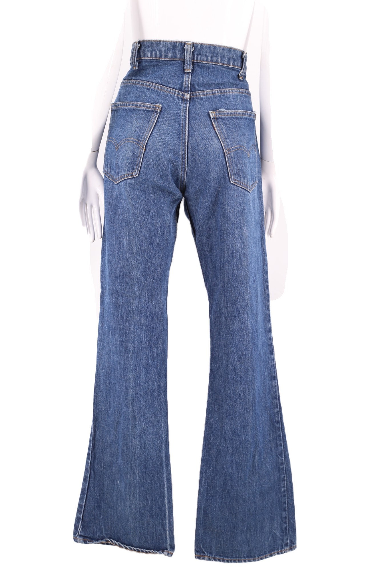 70s 80s LEVIS 517 high waist snap front bell bottom jeans 32 / vintage ...