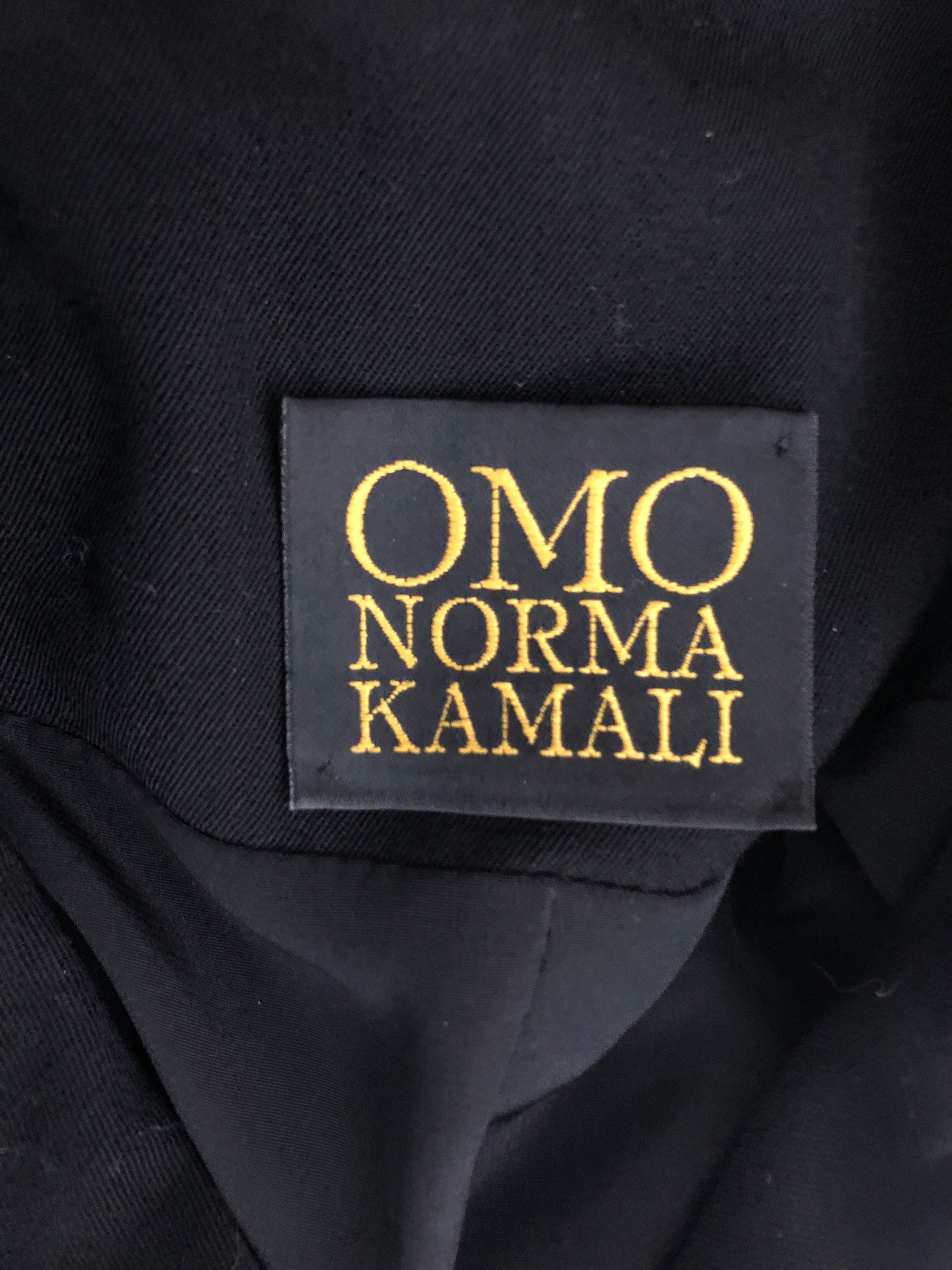 80s Norma Kamali Omo military dress jacket / vintage 1980s black star ...