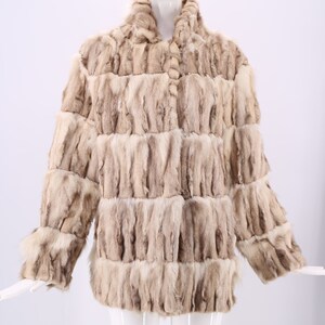 80s SAGA FOX vintage fur coat M / vintage 1970s 80s hip length textured blue fox fur coat M-L image 2