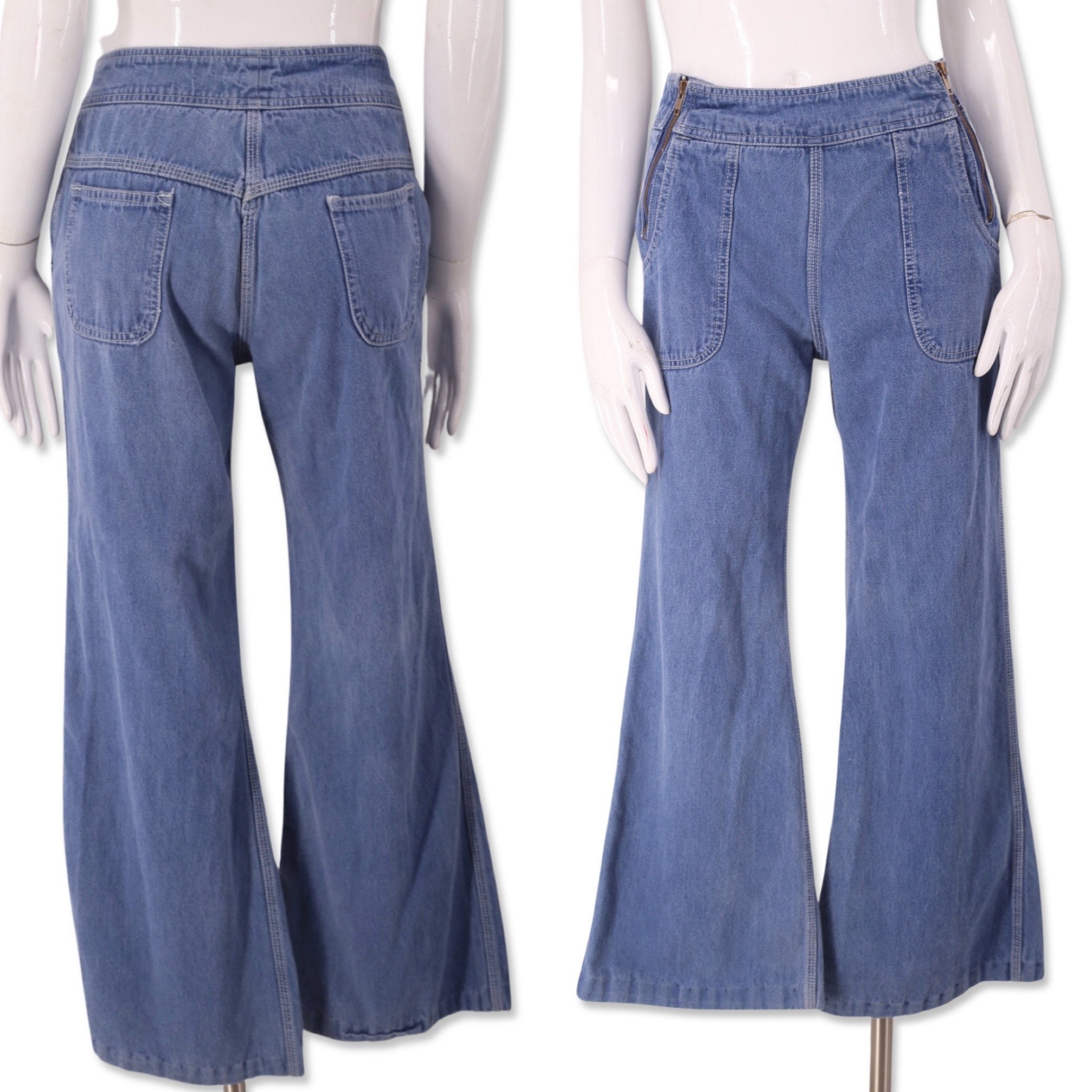 Vintage 60s 70s デコレーション フレア ベルボトムデニム富士 Vintage 60s 70s デコレーション フレア ベルボトムデニム富士