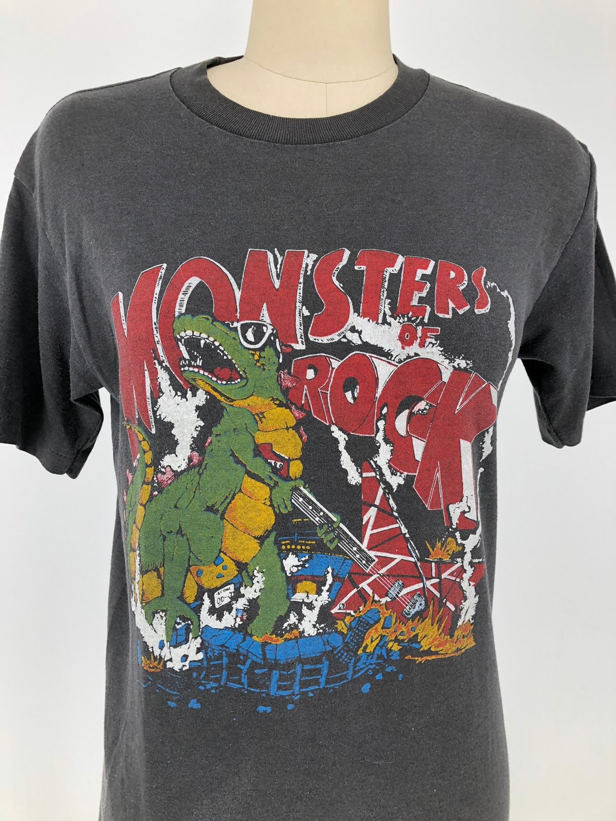 80s MONSTERS OF ROCK vintage t shirt / 50/50 Metallica Van Halen Scorpions festival vintage