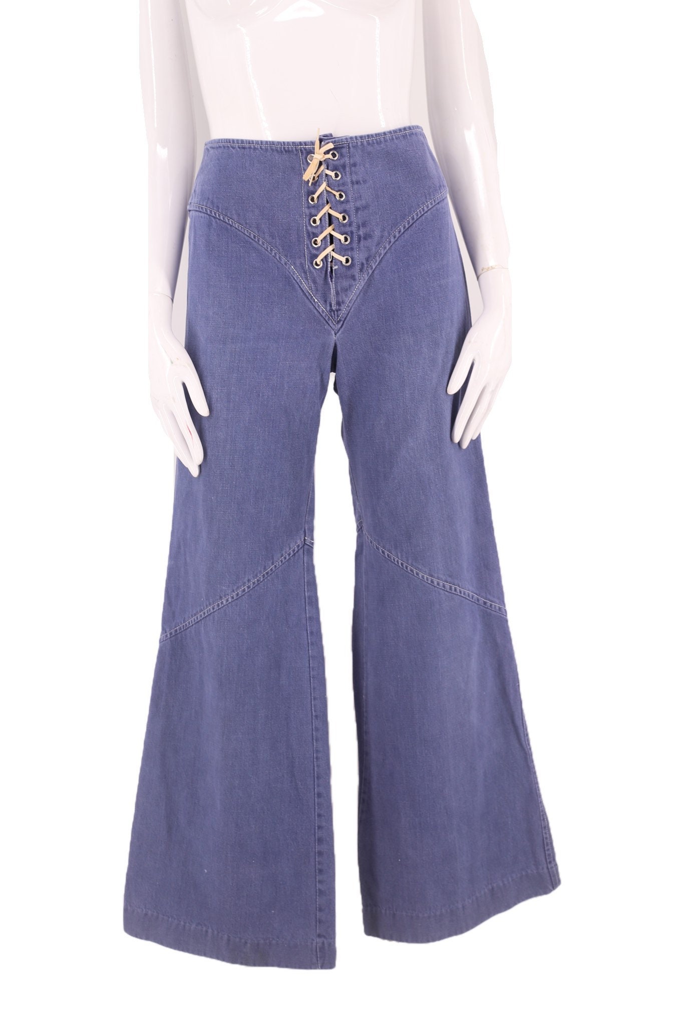 70's Vintage Blue Bell Bottom Wide Leg Jeans / 24 Waist – Past Lives Thrift