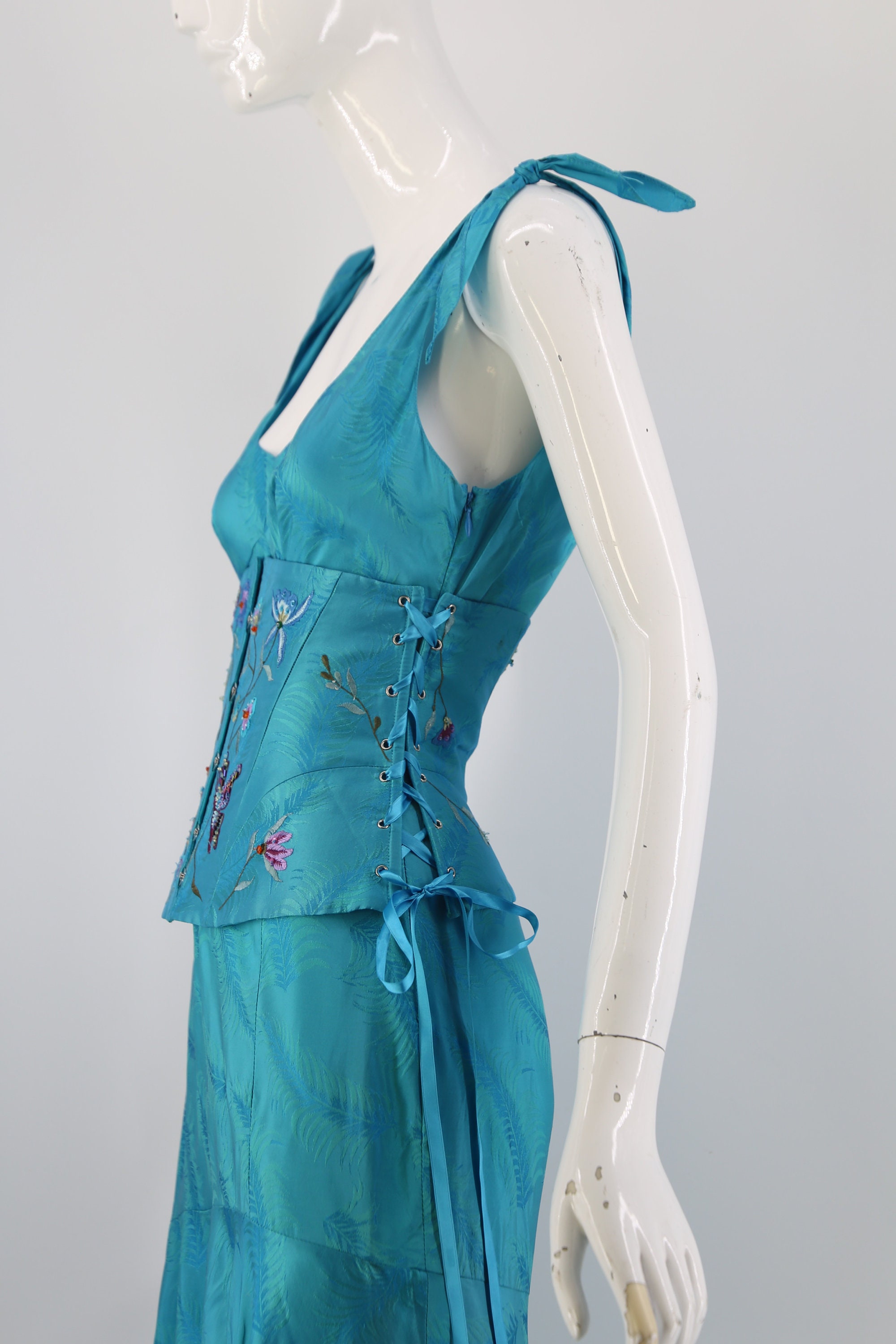 90s LOLITA LEMPICKA corset gown 40 10