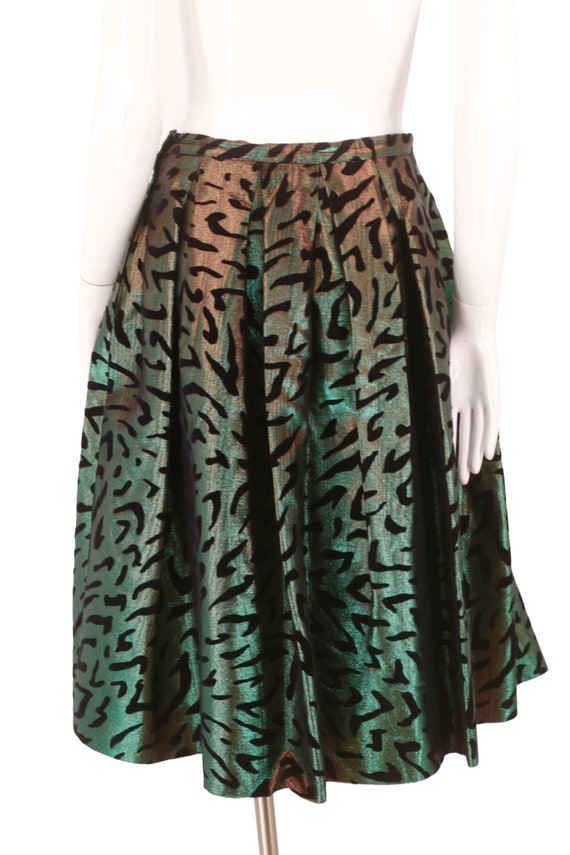 80s GUY LAROCHE iridescent evening skirt 8-10 / v… - image 3