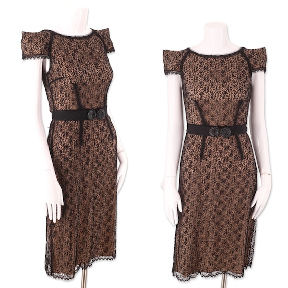 chiffon lace mother of the bride dresses Taupe Mother Of The Bride Dress Lace Top Off the Shoulder Chiffon Mock  Mother Of The Bride Dress main image 0