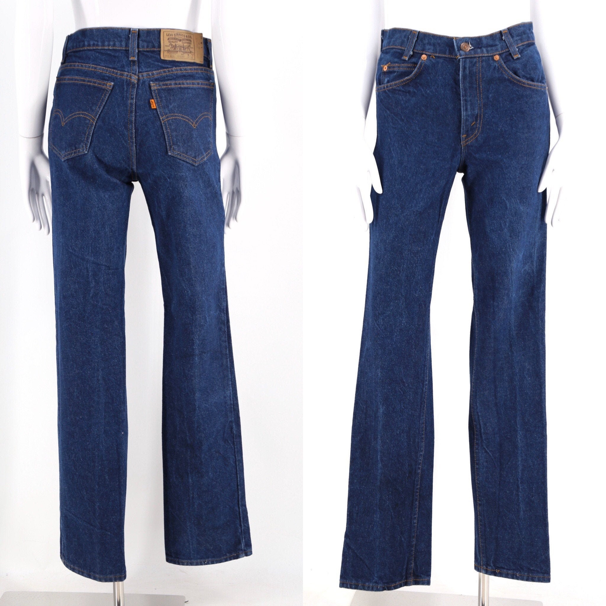 70s LEVIS 718 Orange Tab Student fit jeans 27 / vintage 1970s medium ...