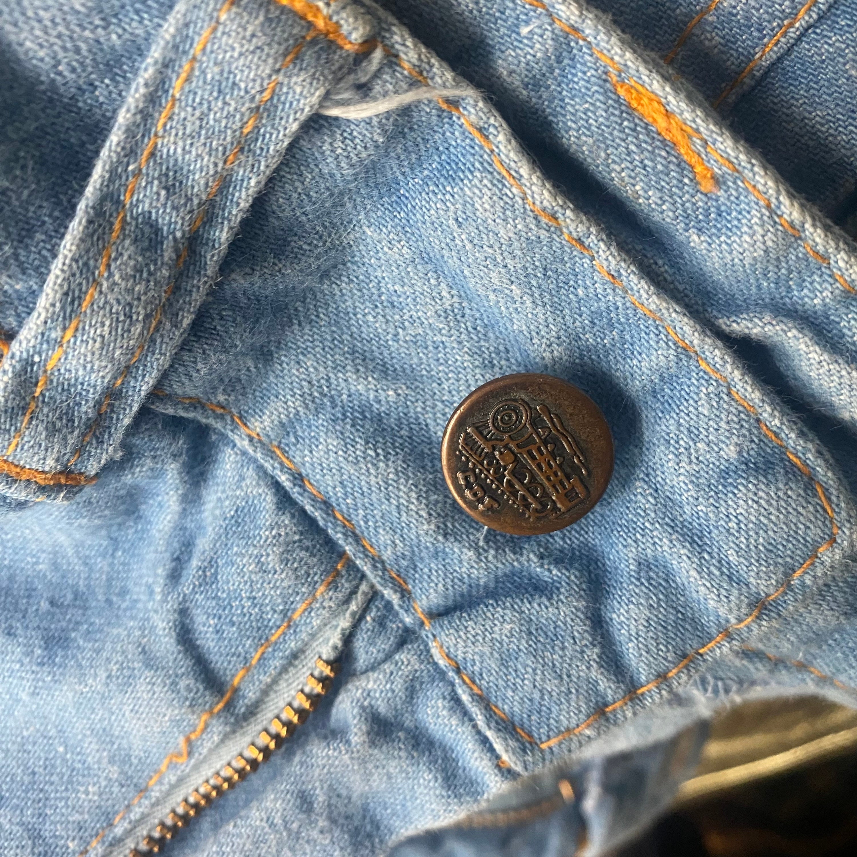 70s Chemin De Fer denim bell bottoms jeans sz 2, vintage 1970s high ...