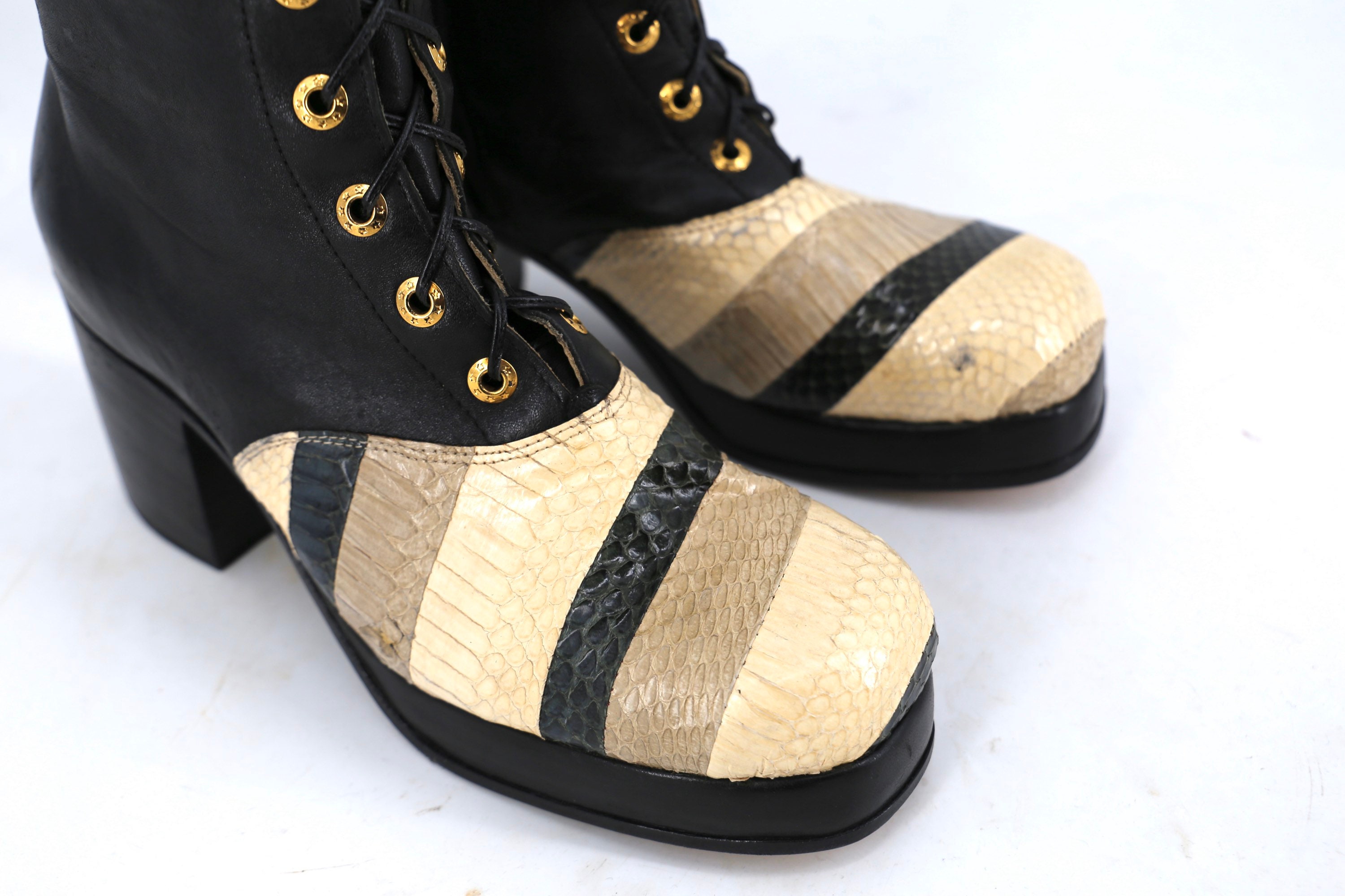 mens 70's platform boots