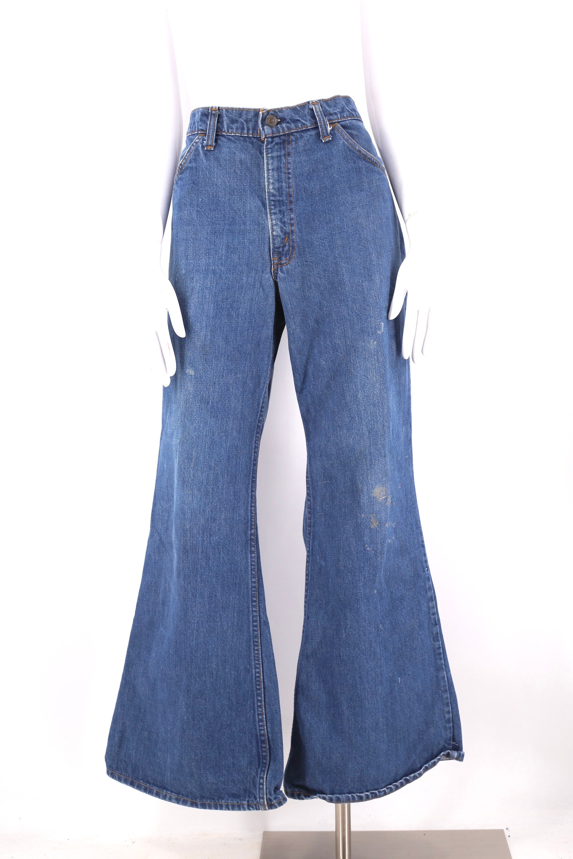 70s 80s LEVIS 517 Orange Tab high waist bell bottom jeans 36 / vintage  1970s 1980s vintage Levis flares pants 36 x 30