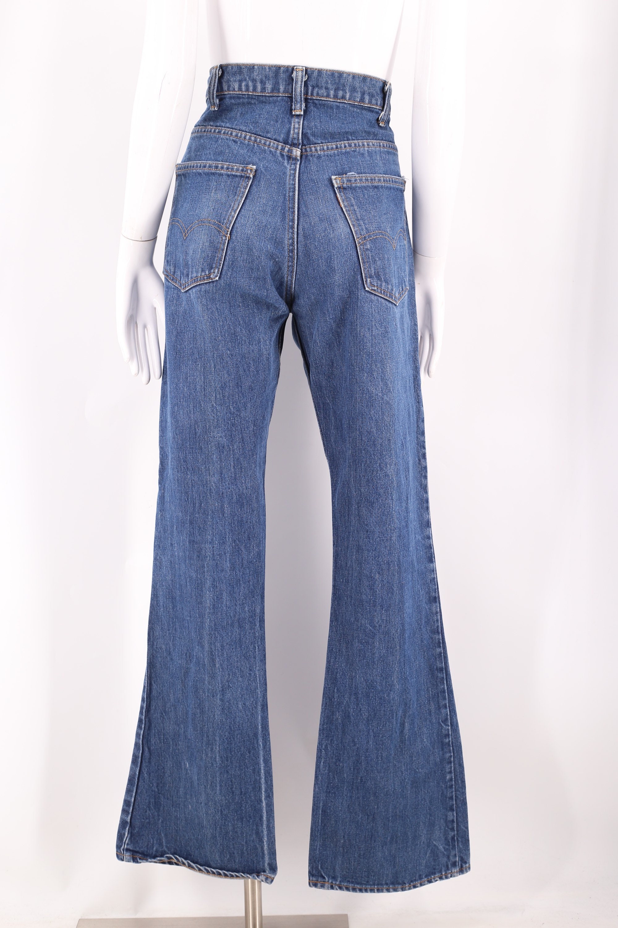 70s 80s LEVIS 517 high waist snap front bell bottom jeans 32 / vintage ...